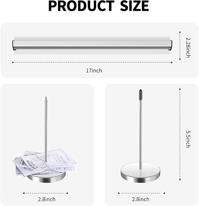 17 Inch Aluminum Ticket Holder Rail - Image 4