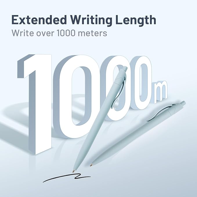 BallPoint Pens, 50 Pack, Bulk Pens, Mint Blue Barrel, Click Pens - Image 3