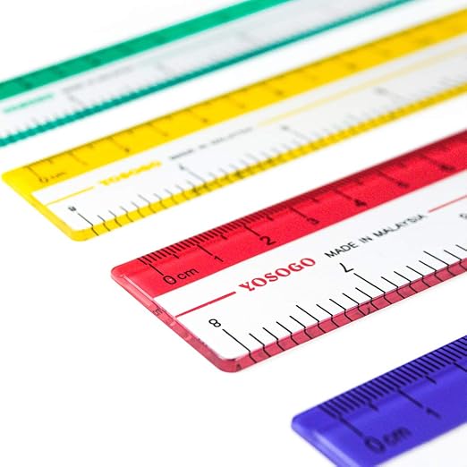 8 inch/20 cm Rulers. Pack of 12 of Premium Quality Plastic Transparent Rulers | - Image 3