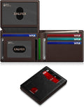 Wallet for Men Slim RFID Blocking Leather Credit Card Holder Wallet for 14 Cards by ZALVEX