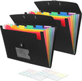 Accordian File Organizer 7 Pocket Expanding File Folder by RIEJIN