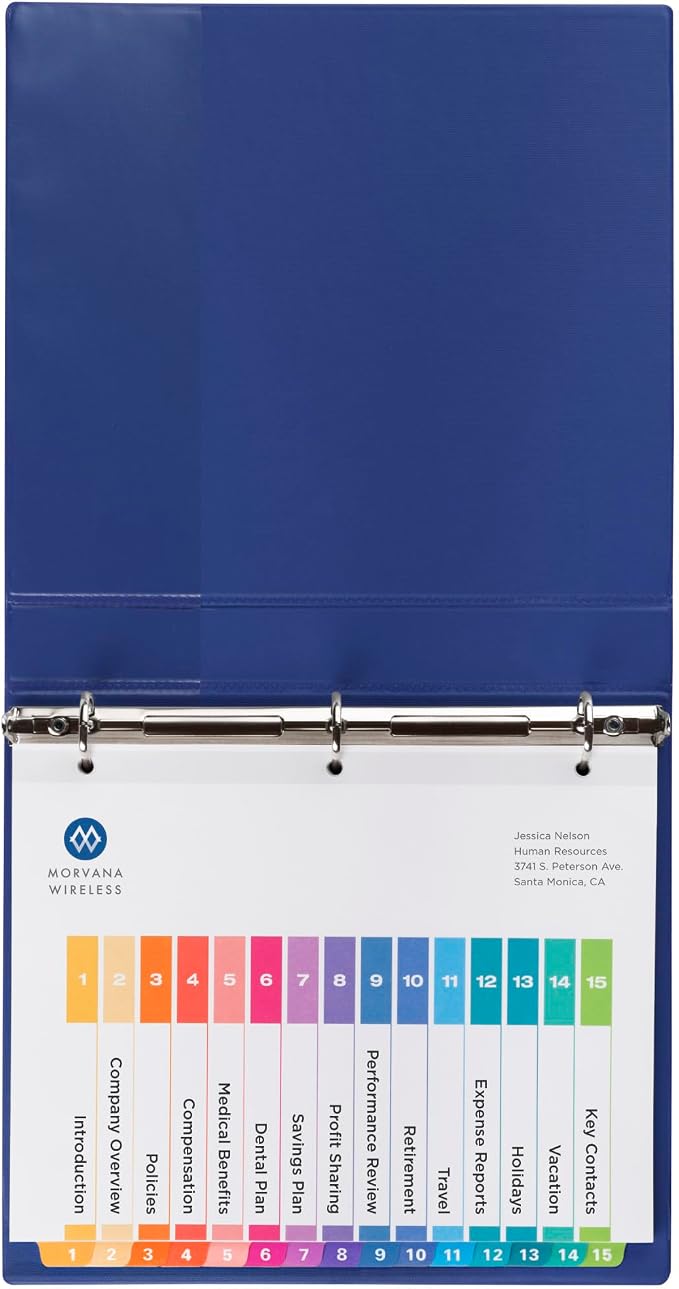 Avery Dividers for 3 Ring Binders, 15 Tabs per Set, Customizable Table of - Image 8