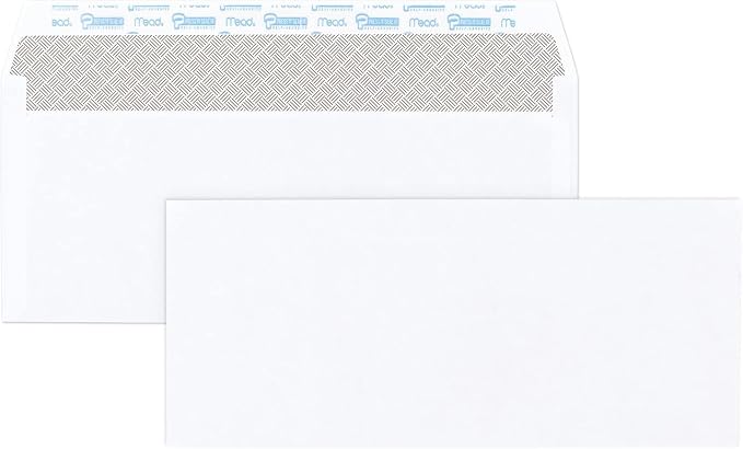 Mead #10 Security Business Envelopes Letter Size 4-1/8" x 9-1/2" – Peel and Seal - Image 5