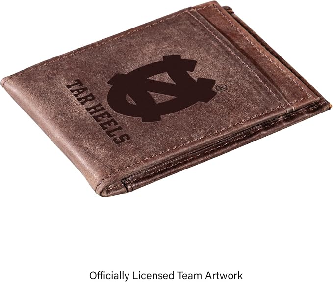 Team Sports America NCAA University of North Carolina Front Pocket Slim Wallet - Image 2