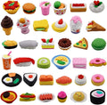 Cllayees 72 Pcs Assorted Food Pencil Erasers Toy Set, Cake Dessert Fruit Puzzle by Cllayees