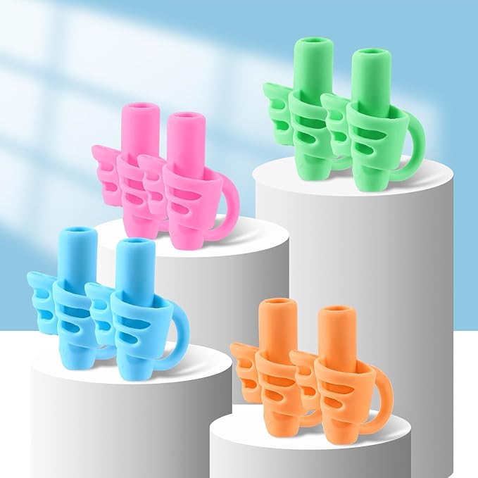 SANNIX 8 Pack Pencil Grips for Handwriting, Pencil Holder Grip Posture - Image 5