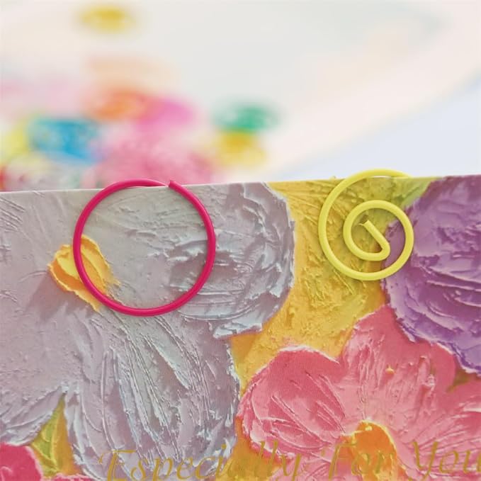 OWLFAVO 132pcs Small Circle Shape Paper Clips - Image 6