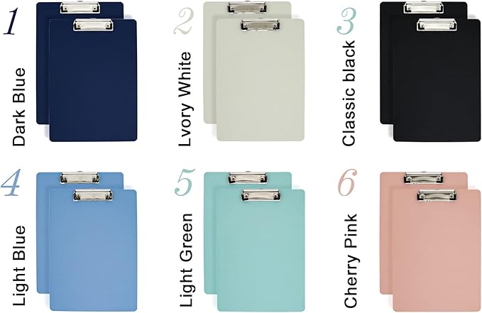 BOMEI PACK Office Plastic Clipboards, 12.5 x 9 Inch A4 Letter Size - Image 5