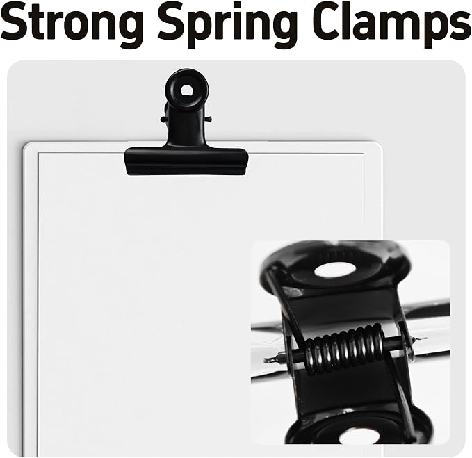 12Pcs 65mm Metal Binder Clips, Large Bulldog Paper Clamps Bull Clips, Hinge - Image 5