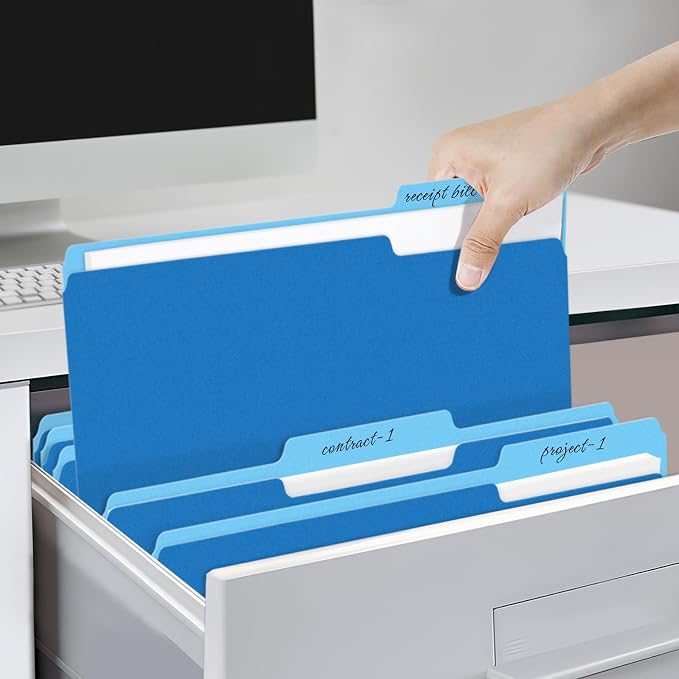 SUNEE File Folders, 36 Pack Manilla Folders 8.5 x 11, Colored File Folders Home - Image 6