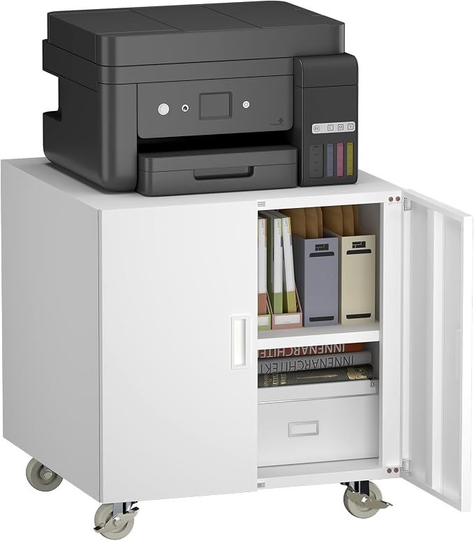 Metal Printer Stand, Rolling Table - Image 9