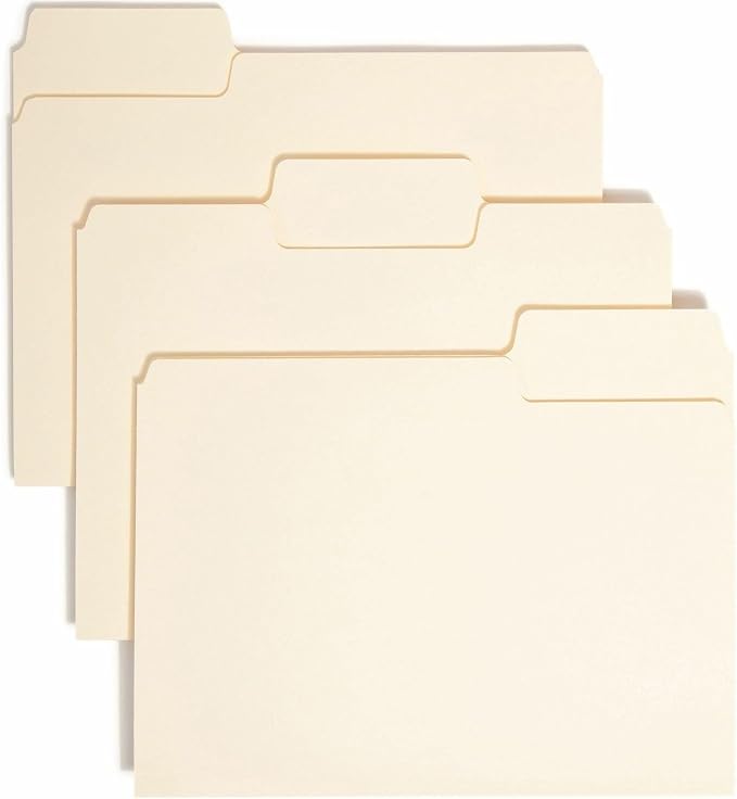 Smead SuperTab File Folder, Oversized 1/3-Cut Tab, Letter Size, 100 Per Box by SMEAD