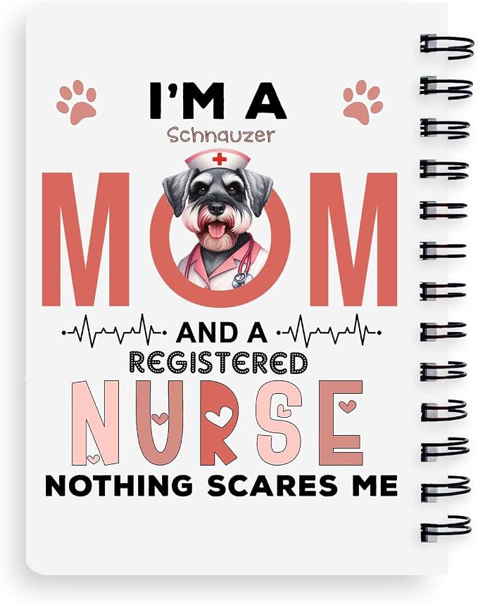 Ninety3POD I'm a Schnauzer Mom and a Registered Nurse Nothing Scares Me Spiral - Image 2