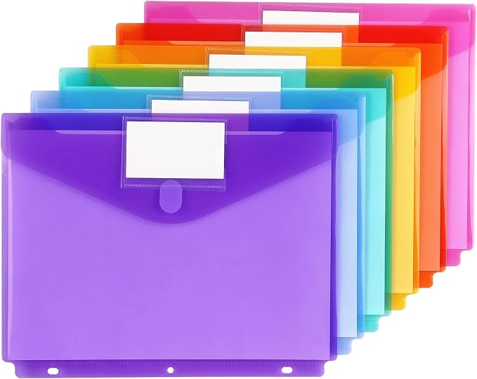 Tamaki 6 Pack Binder Pockets for 3 Ring, Letter Size, Binder Organizer for - Image 2
