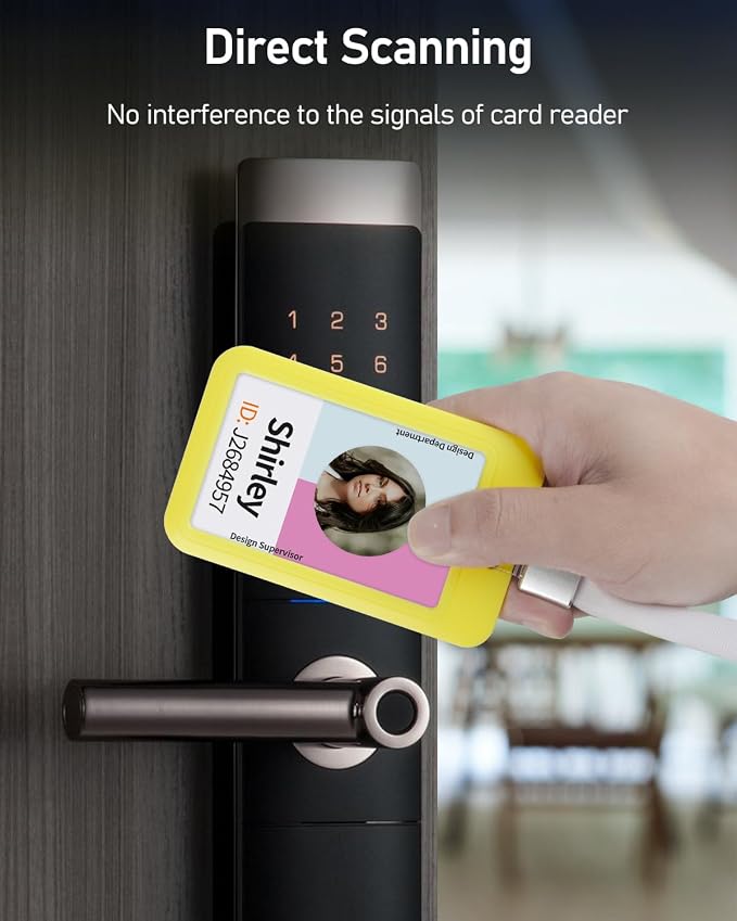 Uniclife 3 Pack Sliding ID Badge Holder Vertical Hard Plastic Case - Image 3