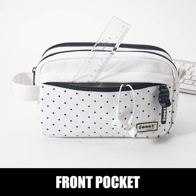 Sooez High Capacity Pencil Case, Durable Pencil Bag Pouch Organizer, Pen Case - Image 2