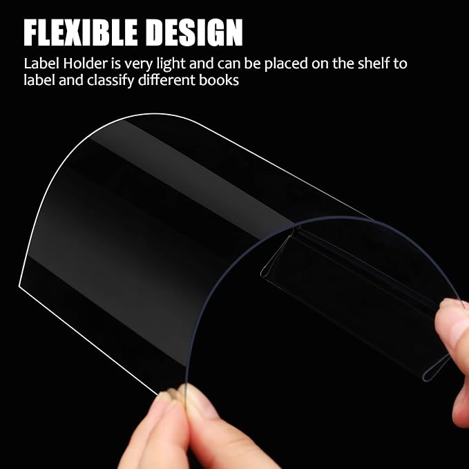 Containlol 30 Pcs Moveable Shelf Label Holders Clear Transparent Plastic - Image 3