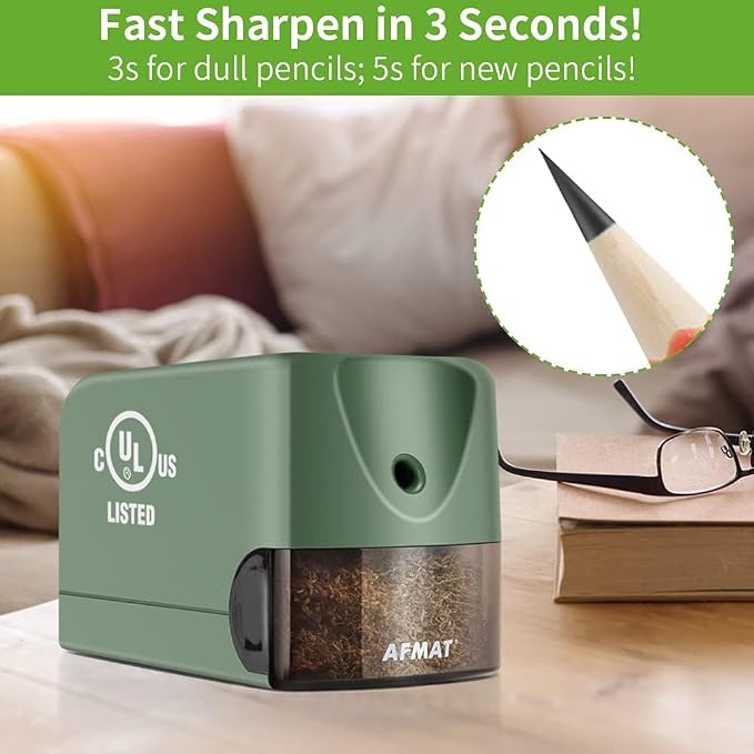 AFMAT 3 Pack Electric Pencil Sharpener, Heavy Duty Pencil Sharpener - Image 3