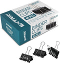 Binder Clips - 60 Medium Binder Clips, 1.25 Inch Black Paper Clamps, File Clip by EXTRIC