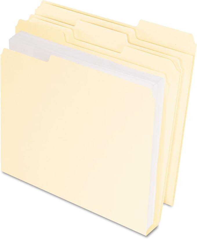 Pendaflex Double Stuff File Folders, Letter Size, 1/3 Cut by TOPSProducts