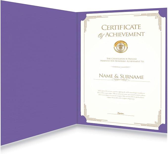 HAUTOCO 50 Packs Certificate Holders, Document Award Covers Certificate Folders - Image 7