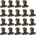 100 Pack Metal Hinge Clips, Small Metal Clip Money Binder Paper Clips by SUMAJU