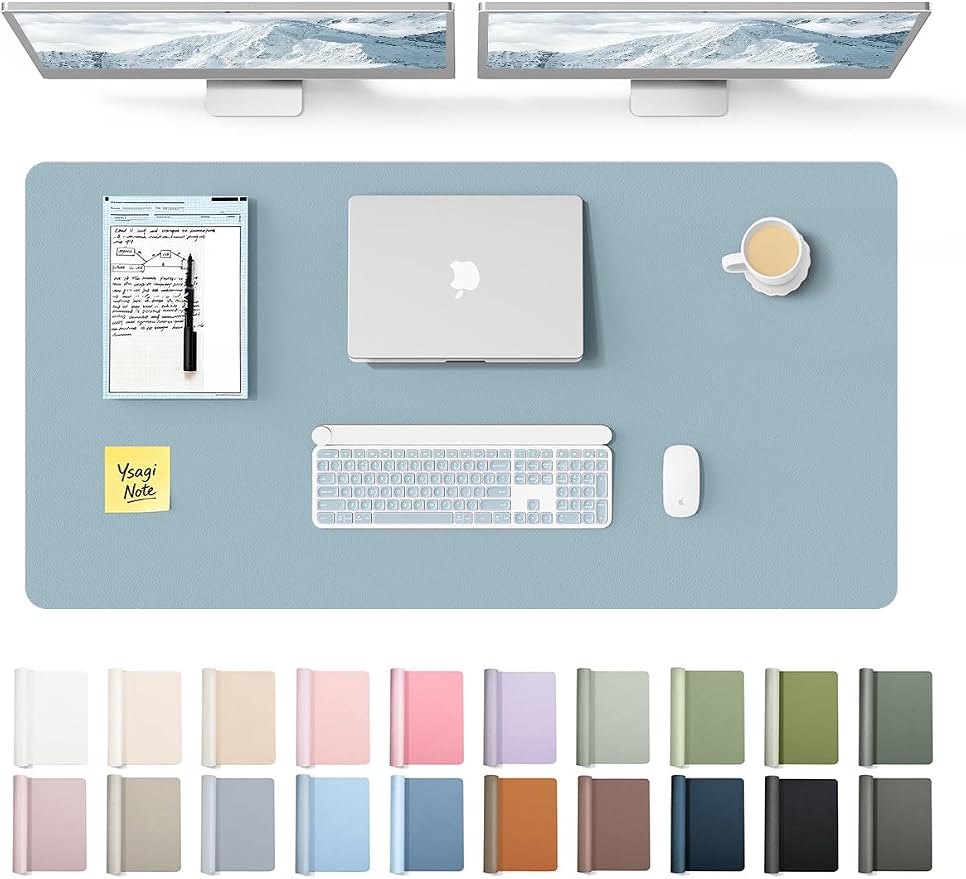 YSAGi Leather Desk Protector, Office Mat, Large Mouse Mat, Non-Slip PU Leather by YSAGi