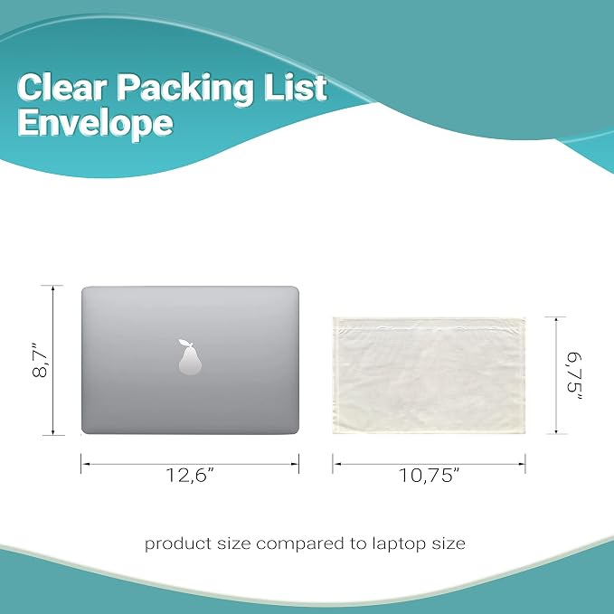 APQ Clear Top Loading Packing List Envelopes, 10.75 x 6.75 Inches. 500 Pack - Image 4