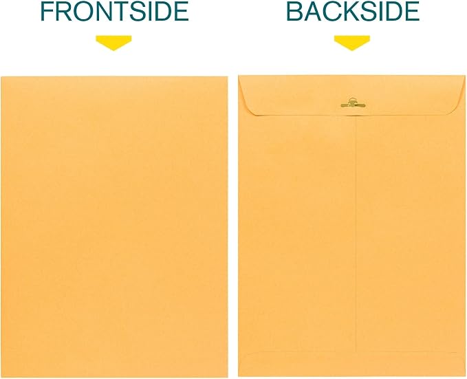 Clasp Envelopes 9x12 Inches Brown Kraft Catalog Letter Envelopes - Image 2