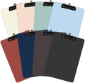8 Pack Colored Clip Boards, Plastic Clipboards by KIROYAL