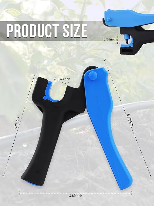 Kalolary Hole Punch Tool for 1/4" Inch Fitting & Emitter Plastic, Drip - Image 2