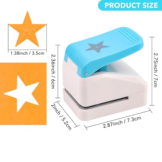 Star Hole Punch, 1.4 inch Star Paper Punch, 3D Embossing Lucky Stars Paper - Image 6