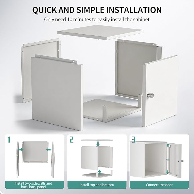 Cube Storage Organizer, Small Steel Cabinet - Image 9