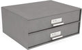 Bigso Box of Sweden Birger 2-Drawer Fiberboard Label Frame Document Letter Box by Bigso