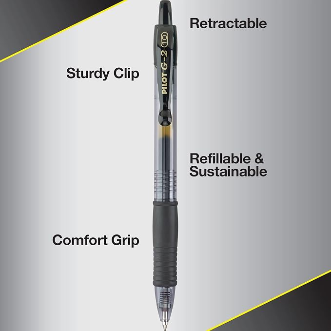 Pilot G2 Premium Refillable & Retractable Rolling Ball Gel Pens, Bold Point - Image 6