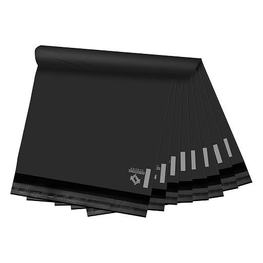 KKBESTPACK BLACK 14.5x19 100 PCS Large Poly Mailers Shipping Bags by KKBESTPACK