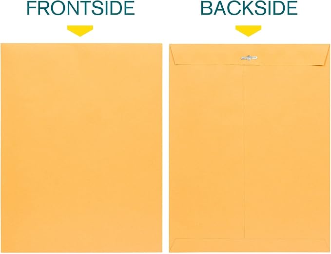 EnDoc Clasp Envelopes 10x13 Inch -15 Pack Brown Kraft Catalog Envelope - Image 3