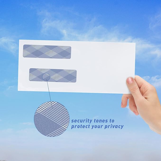 750#8 Self Seal Business Envelopes, PANDRI No.8 Double Window Design - Image 5