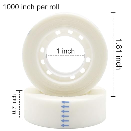 OWLKELA 12 Rolls Matte Adhesive Tape, Matte Finish Invisible Tape, Foggy - Image 2