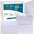 200 Pcs Bulk A2 Invitation Envelopes in White Peel & Press Self Seal 4 3/8 x 5 by Winlyn