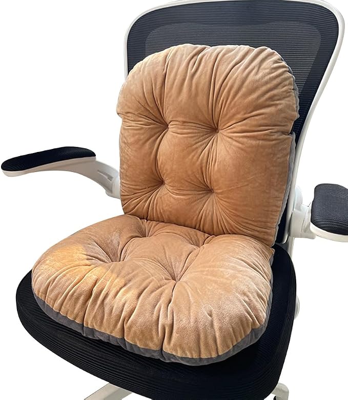 Plush High Back Rocking Chair Cushion Office Chair Cushion Seat Cushion by Gujuja