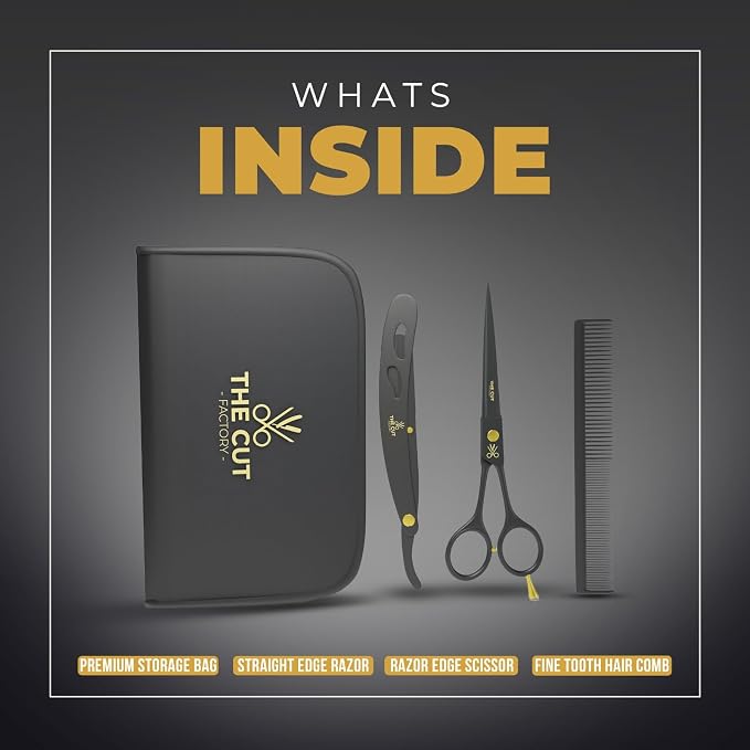 Professional Hair Scissors & Straight Razor Kit – Premium Barber Shears Set - Image 3
