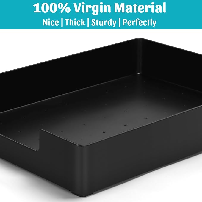 Letter-Size Tray Desk Letter Tray Paper Tray, Sturdy Heavy-Duty Plastic Printer - Image 5