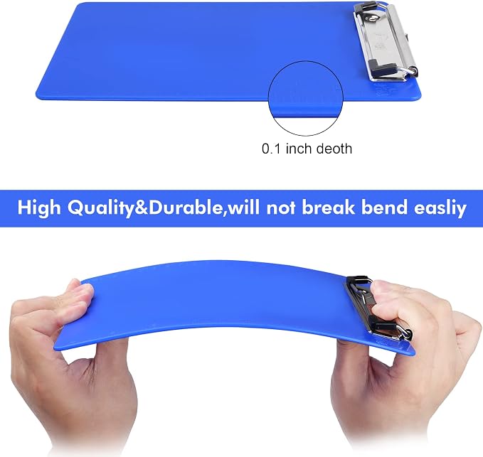 6 PCS Clipboards Bulk with Pen Holder, Standard A4 Letter Size, Plastic Clip - Image 4