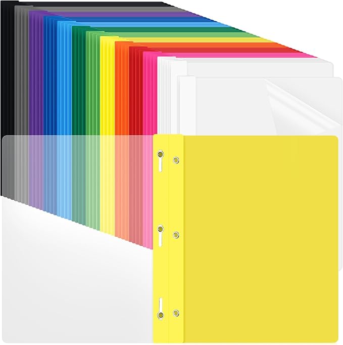 Feifeiya 48 Pack Plastic Report Covers by Feifeiya