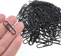 HAHIYO Paper Clips Large 1.1 inches Length Black Paperclips Vinyl Coated by HAHIYO