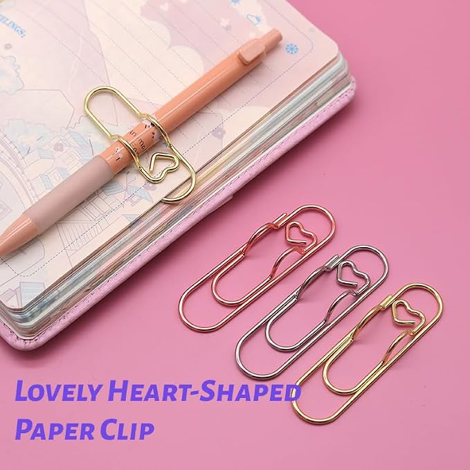 Qomamount Pen Holder for Notebook, Lovely Paper Clip Holder Multifunctional - Image 2