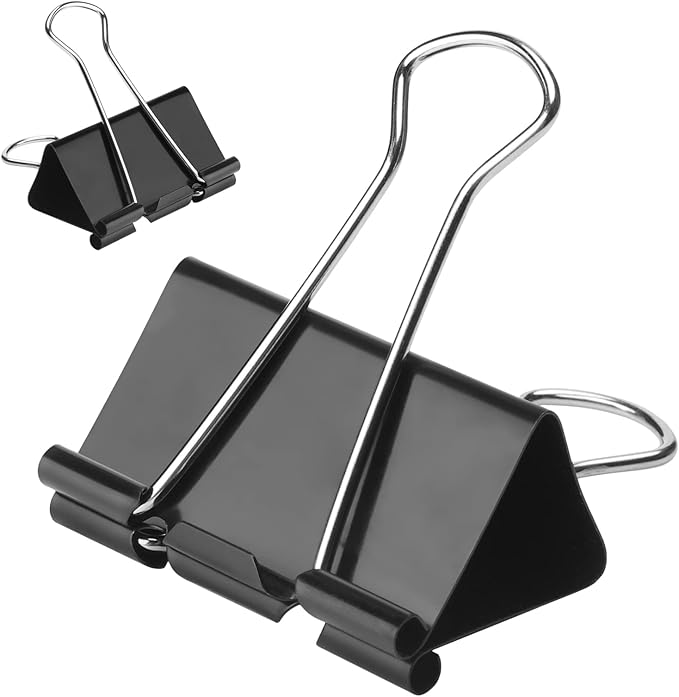 48 Pack XL Binder Clips 2 Inch Paper Clip Large Binding Clip, Jumbo Paperclips by Baxrou