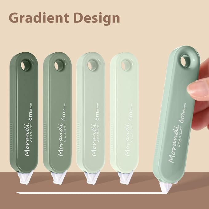 5-Piece Correction Tapes, Aesthetic Cute White Pull Out Tape, Quick Dry - Image 3