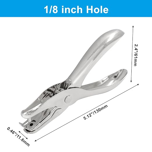 3Pcs 1/8”/ 3mm Small Mini Metal Hole Punchers Tiny Circle Shaped Hole Handheld - Image 2